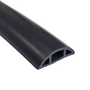 Protecteur de câble de sol anti-dérapant, robuste, 3 canaux, <span class=keywords><strong>rampe</strong></span> en caoutchouc pour atelier et usage commercial, cache-câble de sécurité, cache-câble - Product Image 2