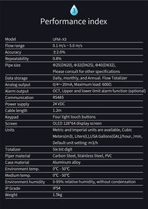 เครื่องวัดการไหลอัลตราโซนิกแบบหนีบขนาด1นิ้วพร้อมเอาต์พุตแบบ OCT สำหรับวัดการไหลของของไหล - Product Image 5