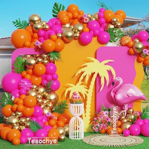 <span class=keywords><strong>Kit</strong></span> d'arche de guirlande de ballons Aloha Luau tropical avec ballon en aluminium <span class=keywords><strong>flamant</strong></span> <span class=keywords><strong>rose</strong></span> pour la décoration de fond de fête d'<span class=keywords><strong>anniversaire</strong></span> sur la plage ou à la piscine hawaïenne - Product Image 5