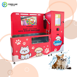 <span class=keywords><strong>Station</strong></span> <span class=keywords><strong>de</strong></span> lavage pour chiens en libre-service avec <span class=keywords><strong>machine</strong></span> distributrice, élévation électrique et structure en acier inoxydable - Product Image 1