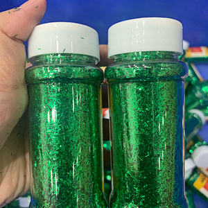 2OZ Green Glitter Shaker Tinsel Bar Strip Shape Decoraciones navideñas para Nail Art Pedido mínimo de una sola pieza - Product Image 1