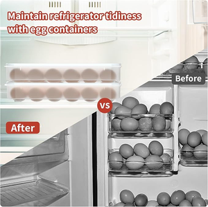 Vassoio per uova con manico iniettore contenitori per uova alla diavola con coperchio per eventi di festa Picnic in frigorifero - Product Image 2