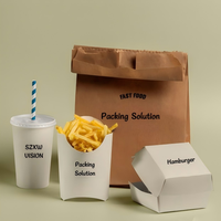 Boîte à emporter pour hamburgers en carton ondulé, écologique, compostable, résistante à l'huile, avec logo personnalisé, taille sur mesure, gaufrage