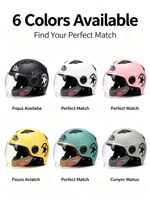 Nouveau demi-casque multicolore en PP ABS pour trottinette électrique et vélo, visière réglable, unisexe, utilisation quatre saisons