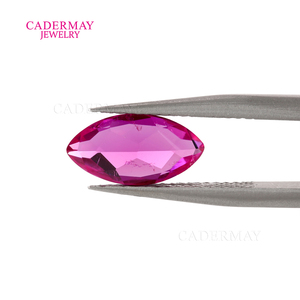 Cadermay Pietra Sintetica Marquise Rosa Rossa Rubino, Pietra Preziosa Sintetica Coltivata in Laboratorio, per Creazione Gioielli, Collane e Anelli - Product Image 5