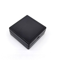 Boîte de présentation carrée simple en acrylique transparent à surface annulaire, en mousse à mémoire de forme monocouche, pour pierres précieuses en vrac et diamants bruts, anti-poussière