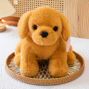 Peluche personnalisée Little Golden Retriever, jouet en peluche doux, poupée en coton PP, couverture pour enfants, emballage sous vide - Product Image 2