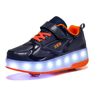 <span class=keywords><strong>Chaussures</strong></span> à roulettes lumineuses 2-en-1 OEM en gros, <span class=keywords><strong>chaussures</strong></span> à roulettes <span class=keywords><strong>Heelys</strong></span> rechargeables et clignotantes pour le patinage urbain - Product Image 2