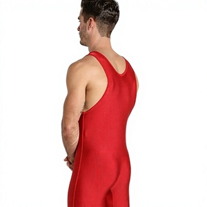 High Quality Lightweight Heat-Transfer Printed 100% Polyester Summer Wrestling Singlet Custom Design Durable Comfortable Elastic - Product Image 2