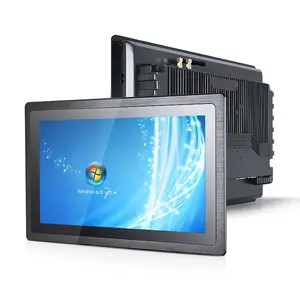 Slim 21.5" 22" Inches Fanless Industrial Computer Touch Screen All In 1 Panel Pc With Capacitive Waterproof Dustproof