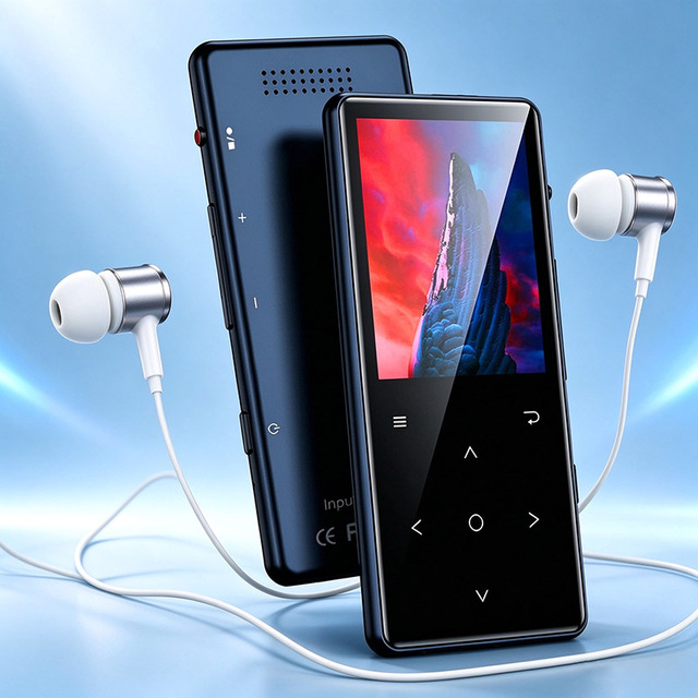 Hot Selling MP4 Player with Built-In Speaker FM Radio Touch Buttons Music Voice Recorder E-Book Reading Function 2.4" LCD 128GB