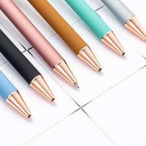 Wholesale Custom Logo Printed Advertising Press Soft Rubber Metal Ballpoint <b>Pen</b> for Business Office Stationery Gift - Product Image 2