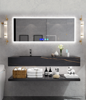 Meuble mural en promotion : Meuble-lavabo moderne de haute qualité avec robinet et miroir