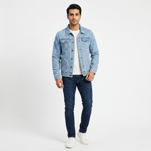 Clothing Trend New Solid Color <b>Long</b> Sleeve Outerwear Denim <b>Jackets</b> <b>for</b> <b>Men</b> 2026 - Product Image 1
