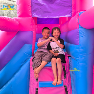 Château gonflable commercial géant pour enfants, <span class=keywords><strong>parc</strong></span> <span class=keywords><strong>d</strong></span>'attractions extérieur avec toboggan et parcours <span class=keywords><strong>d</strong></span>'obstacles - Product Image 6