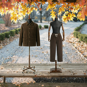 Vintage Brown Corduroy Windproof Work <b>Jacket</b> and Pants Set <b>Men</b> Cotton Casual Outfit Front Logo High Street OEM Wholesale - Product Image 2