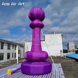 Modèle d'échecs gonflable géant 5mH violet imperméable pour la publicité, les événements et les expositions Décoration de pièces d'échecs gonflables personnalisées - Product Image 3