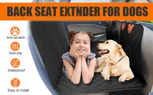 Lujo 100% impermeable perro mascota cubierta de asiento de coche extensor acolchado trasero antinslip malla hamaca asiento trasero extensor para perro