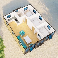 Maison mobile modulaire préfabriquée WinFair, conteneur 3 chambres de 30 pieds avec salle de bain pour location vacances / café mobile