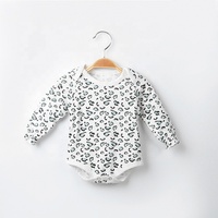 Combinaison en coton biologique pour bébé, motif léopard, ensemble cadeau Boutique, vêtements pour tout-petits, tenues