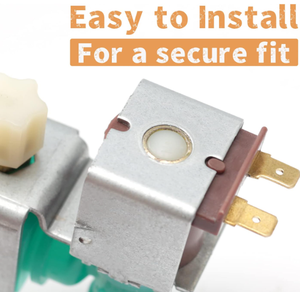 W10238100 Vanne d'entrée d'eau à solénoïde simple pour réfrigérateur compatible avec <span class=keywords><strong>Whirlpool</strong></span> 1872938 PS11750831 WPW10238100 AP6017532 - Product Image 5