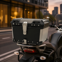 Top Case Moto en Alliage d'Aluminium Grande Capacité 45L, Boîte de Rangement Étanche pour Voyages Longue Distance, Vente en Gros Usine