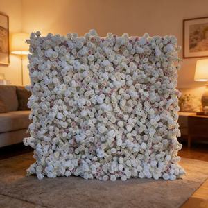 Rouleau de mur de fleurs artificielles 5D de 8*9 pieds pour la décoration de la maison, toile de fond pour Thanksgiving, mariage, événement - Product Image 1