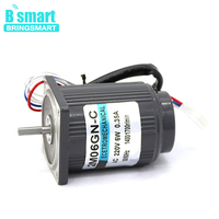 BRINGSMART 2M06GN-CC 50hz 60hz 6w 60mm * 60mm Taille 70mm Diamètre Haute Vitesse Électrique 220v Monophasé Ac Gear Motor Contrôle de Vitesse