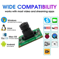 Module de caméra USB OEM 12MP IMX577 1/2.3" 4K 4056x3040 avec double micro et carte BSI pour systèmes de vision embarqués