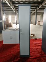 Casier de gym en métal à porte simple étroite avec serrure à clé H1850mm, structure KD, armoire de rangement en acier pour petits espaces, idéal pour l'école et l'atelier
