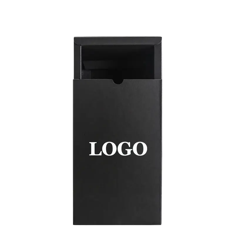 Benutzer definiertes Logo gedruckt umwelt freundlich braun weiß schwarz Kraft papier boxen Karton Falt schublade Geschenk box