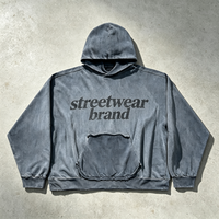 Sweat à capuche en molleton français de haute qualité, fabriqué en Chine, avec impression vintage et logo personnalisé