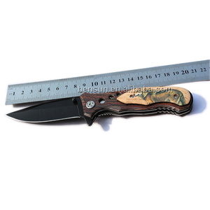 Dao Ngoài Cửa Cắm Trại Cán Gỗ Gỗ Lưỡi Gấp Gọn Có Thể Gập Lại Dao Bỏ Túi Chiến Thuật Sinh Tồn Bằng Thép Không Gỉ - Product Image 6