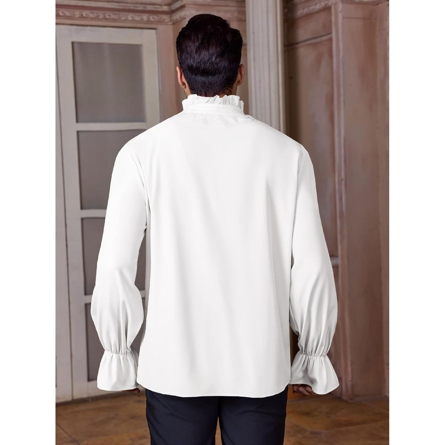 red white dress shirt Vercini Modern Elegance White Textured Dress Shirt with Red Accents White / M