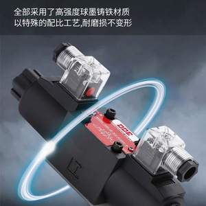 วาล์วควบคุมทิศทาง Dsg 02 วาล์วไฮดรอลิกแบบแม่เหล็กไฟฟ้าทำจากเหล็กหล่อสำหรับผลิตภัณฑ์น้ำมันแรงดันสูงแบบเกลียว - Product Image 2
