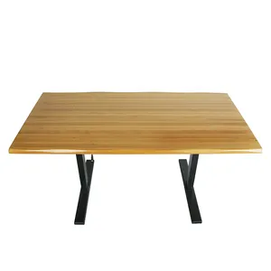 Tampo de mesa com borda de madeira maciça de faia OEM/ODM personalizado para sala de estar e quarto de hotel