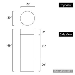Réservoir d'<span class=keywords><strong>aquarium</strong></span> en acrylique complet, 360 cylindres, garniture en acier inoxydable, 55 Gallons de long - Product Image 6