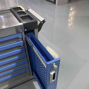 Caja de almacenamiento de herramientas, carrito con 7 cajones, rodamiento de bolas, deslizamiento móvil, mesa de acero inoxidable - Product Image 5