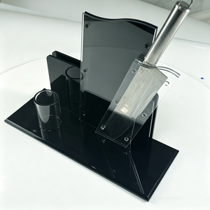 High Quality Clear <b>Acrylic</b> Holder <b>Block</b> Kitchen Knife Sets for Home Cooking - Product Image 3