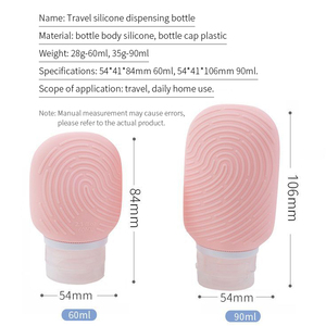 Wholesale Portable Silicone <b>Travel</b> <b>Bottle</b> Squeezable 2pcs Set Reusable Shampoo <b>Bottle</b> <b>Travel</b> <b>Bottles</b> Containers for Toiletries - Product Image 2