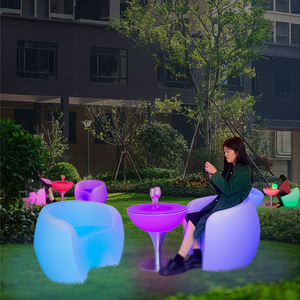Meubles LED modernes pour événements, chaise de bar et table de bar haute avec lumière LED, mobilier professionnel pour fêtes - Product Image 4
