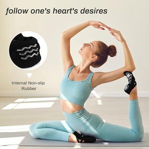 Calcetines de Yoga personalizados para mujer, calcetín de Pilates antideslizante, perfecto para tallas estadounidenses, correas, pinza de entrenamiento de baile de Ballet, calcetines deportivos, ropa interior - Product Image 5
