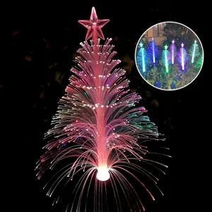 Ngoài Trời Sân Vườn Cây Giáng Sinh Không Thấm Nước 7 Màu Sắc Thay Đổi 5 Hai Lớp Sợi Quang Sao Sứa Hoa Năng Lượng Mặt Trời Cổ phần Đèn - Product Image 3