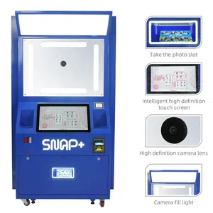 JLJ new design hot selling acrylic blue self service photo booth machine with printer 2023 new photo booth