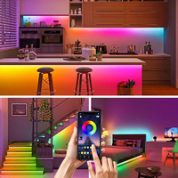 Lampu LED Strip RGB Sinkron Musik USB dengan Rating IP67 untuk Dekorasi Ruangan, TV, dan Pesta