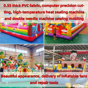 <span class=keywords><strong>Castillo</strong></span> Inflable con Tobogán para Exteriores, Equipo de Entretenimiento Infantil, Casa de Brinco Inflable y Combinación de Escalada - Product Image 6