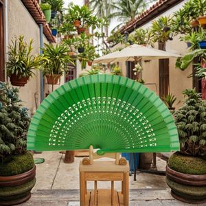 Abanico Plegable de Papel con Diseño de Arte Folclórico Personalizado, Tema Musical para Fiestas de Baile, Estilo Deportivo, Artesanía de Bambú Pintado - Product Image 6