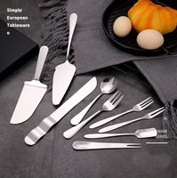 Ustensile à gâteau en acier inoxydable de forme carrée |   Coupe-gâteau, fourchette à dessert, fourchette à mousse, fourchette à gâteau aux fruits, résistant à la chaleur