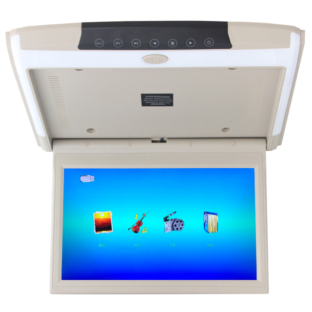 11.6 Inch MP5 Car Flip Down Monitor Bus Overhead Screen Ceiling TFT LCD Display Roof Mount Player