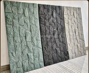 Piastrelle per pareti esterne in pietra culturale leggera in pietra per piccoli funghi con pelle di fondo decorativo artificiale - Product Image 3